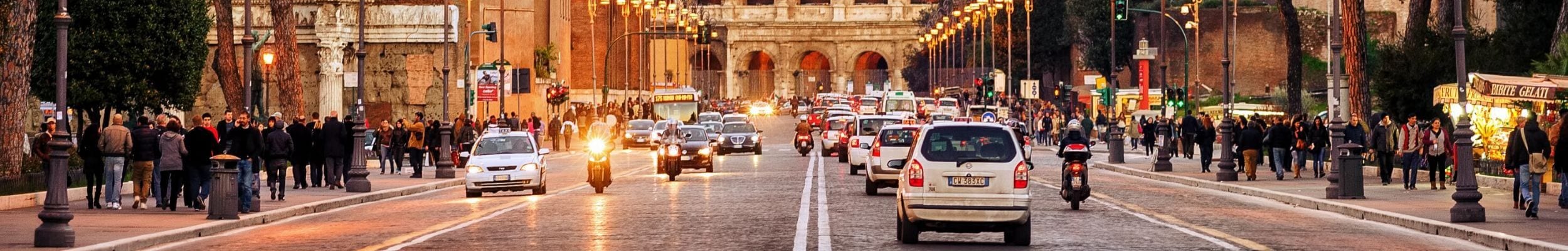 Cars in Rome with temporary European car insurance