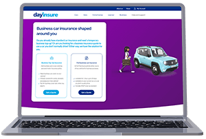 Business Car Insurance on Laptop