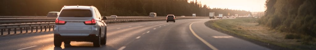 Car on motorway