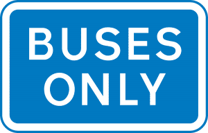 buses only road sign