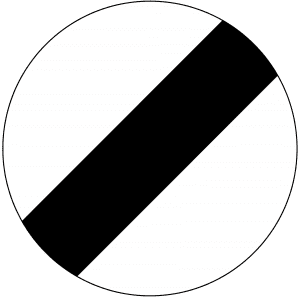 national speed limit symbol