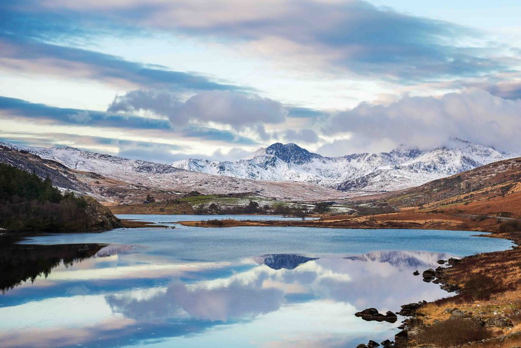 Welsh Snow covered mountain range